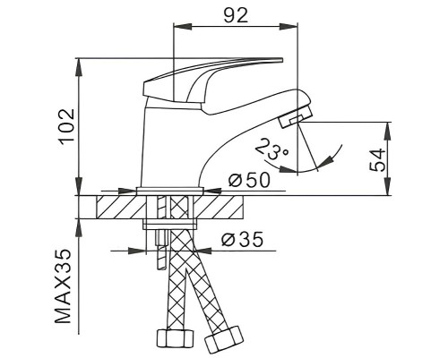 Смеситель для раковины Frap H39 Хром