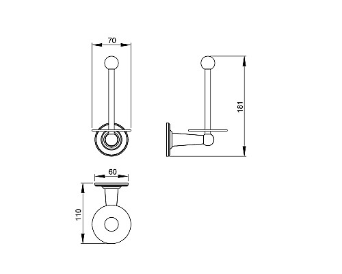 Бумагодержатель Timo Nelson 150044/00 хром