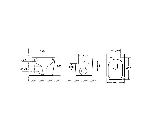 Унитаз подвесной безободковый OWL Vatter Ruta-H OWLT190401 с сиденьем DP микролифт