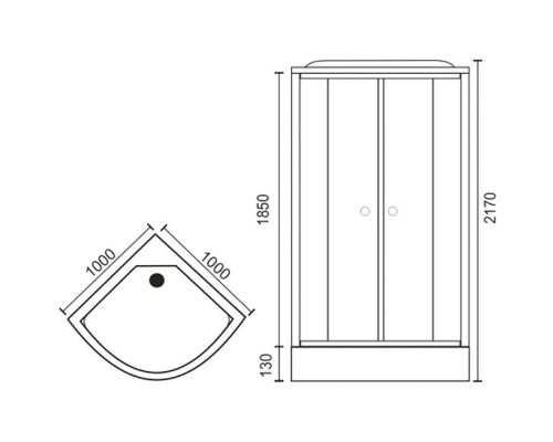 Душевая кабина Royal Bath HK 100x100 с гидромассажем