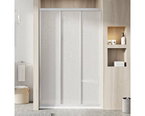 Душевая дверь Ravak Supernova ASDP3-110 профиль Белый витраж пластик Pearl