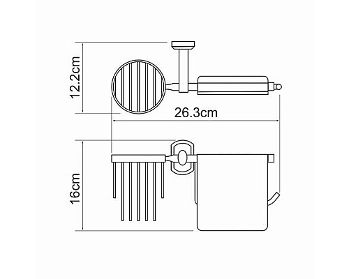 Держатель туалетной бумаги и освежителя WasserKRAFT K-3059