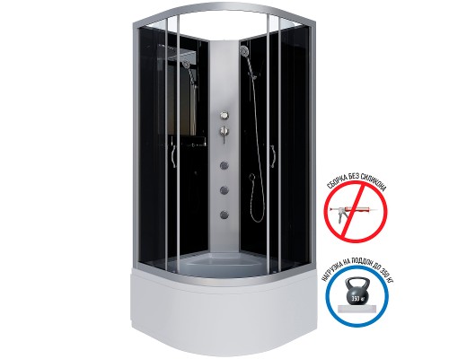 Душевая кабина Niagara Classic 90x90 NG-2508-14BKG с гидромассажем