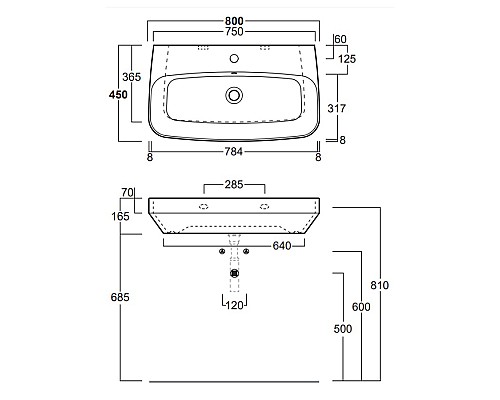 Раковина Simas Baden Baden 80 BB12bi*1 Белая