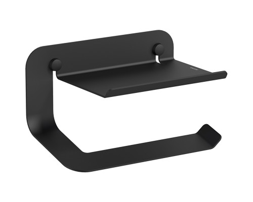 Держатель туалетной бумаги Sonia Quick 185252 с полкой Черный матовый