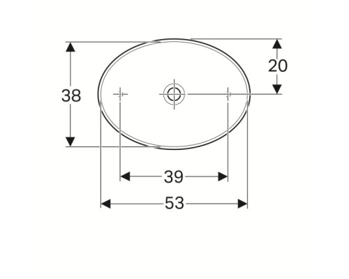 Раковина 55 см GEBERIT VariForm 500.771.01.2