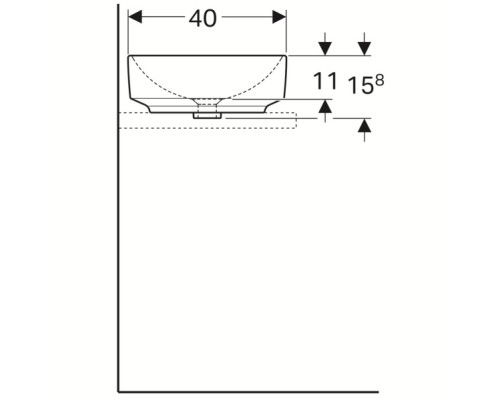 Раковина 55 см GEBERIT VariForm 500.771.01.2