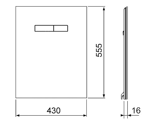 Стеклянная панель TECE lux 9650004