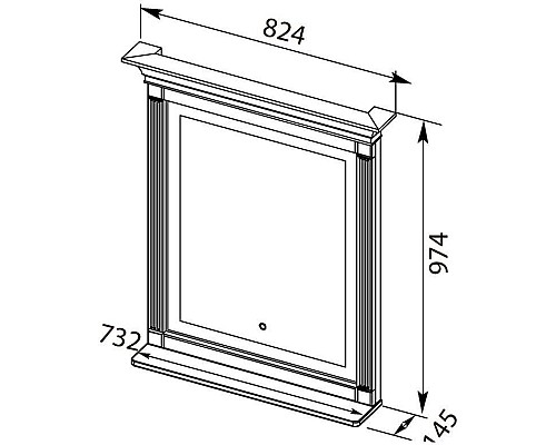 Зеркало Aquanet Селена 90 белый/серебро