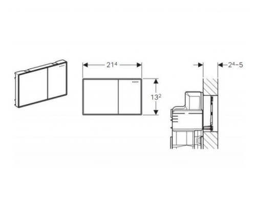 Кнопка смыва Geberit Sigma 60