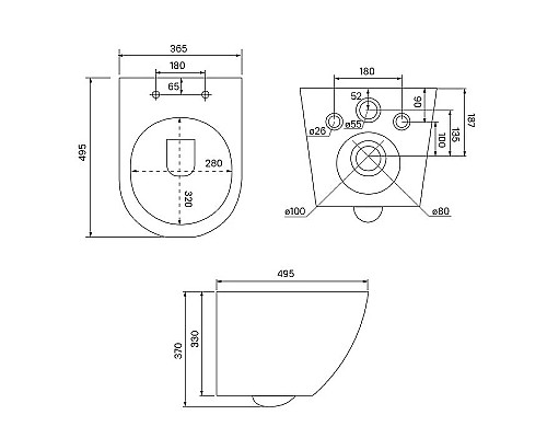Унитаз Iddis Blanco BLAR3BMi25 подвесной с сиденьем Микролифт