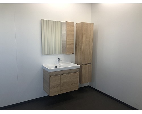 Зеркало со шкафом Comforty Тромсе 80 00004142222 Дуб сонома Зеркало со шкафом Comforty Тромсе 80 00004142222 Дуб сонома