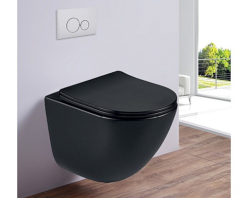 Унитаз подвесной ESBANO LOTUS Matt Black ESUPLOTUBM 485x360x375
