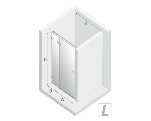 Душевая дверь NEW TRENDY AVEXA 100x200 (хром)