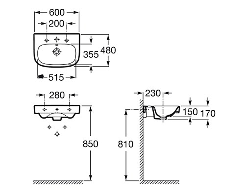 Раковина Roca Debba 60 32799400Y Белая