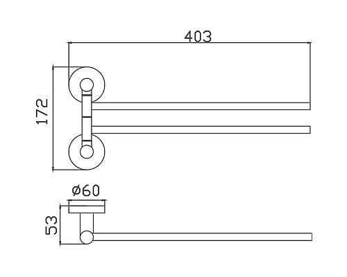 Полотенцедержатель Haiba HB8312 поворотный Нержавеющая сталь