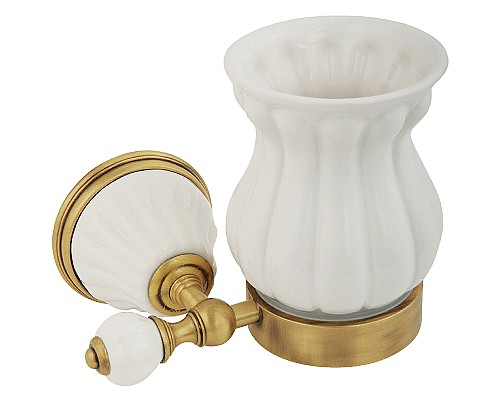 Стакан для зубных щеток Migliore Olivia 17444 Белый Бронза