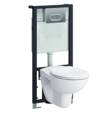 Комплект унитаза с инсталляцией Vitra Normus с сиденьем и кнопкой смыва