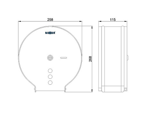 Диспенсер туалетной бумаги Nofer 05006.S Матовая нержавеющая сталь
