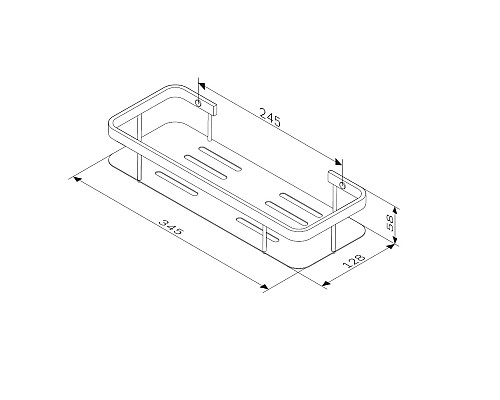 Полка корзина AM.PM Sense L A7453222 Черная матовая