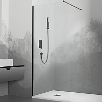 Душевая перегородка RGW Walk In WA-010B 110 351001011-14 профиль Черный стекло прозрачное