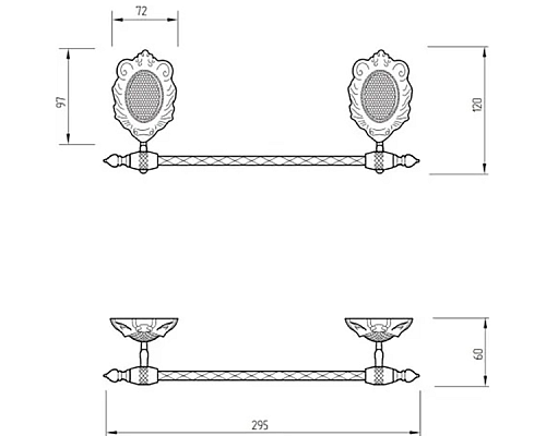 Полотенцедержатель Migliore Cleopatra 16702 Золото