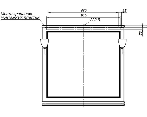 Зеркало Aquanet Валенса NEW 105 белый
