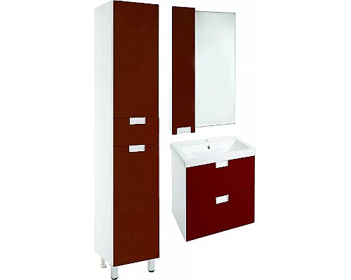 Тумба под раковину Bellezza Пегас 50 4630406180035 подвесная Красная Белая