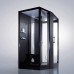 Душевая кабина Orans 150x100 L с баней профиль Черный задние стенки Черные
