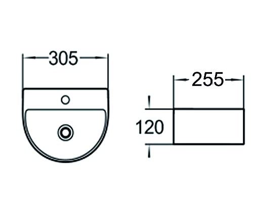 Раковина керамическая накладная и подвесная SantiLine SL-2007