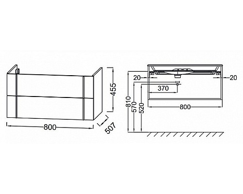 Тумба Jacob Delafon под раковинустолешницу EB3030G1C