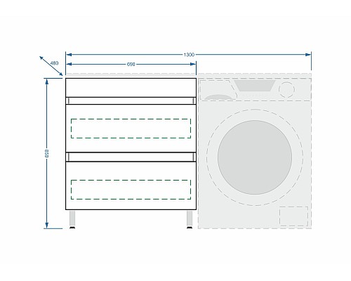 Тумба под раковину Stella Polar Мадлен 130 SP-00000475 напольная