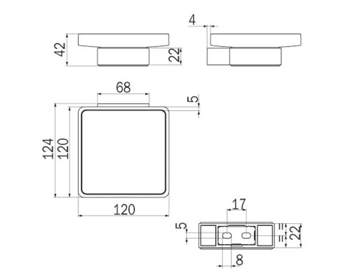 Мыльница Inda Indissima A88110CR21 Хром