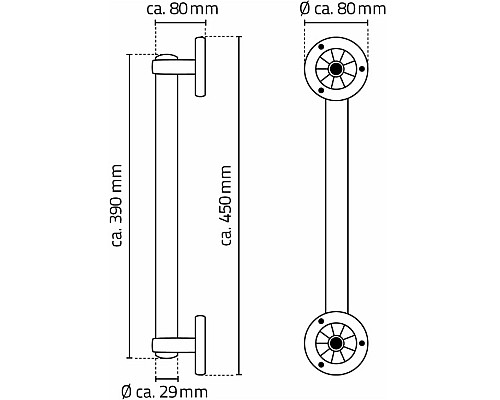 Поручень Ridder Pro А160401 Белый