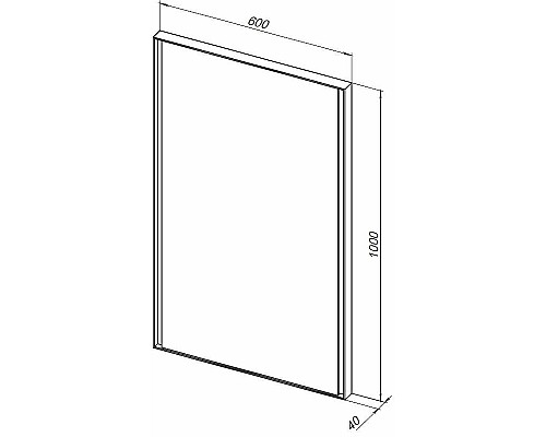 Зеркало Allen Brau Infinity 60 1.21019.BL с подсветкой Черное с сенсорным выключателем