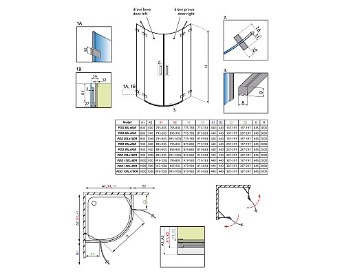 Дверь для душевого уголка Radaway Euphoria PDD 80x200 R профиль Хром стекло прозрачное