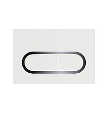 Кнопка слива Chrome белая X01455