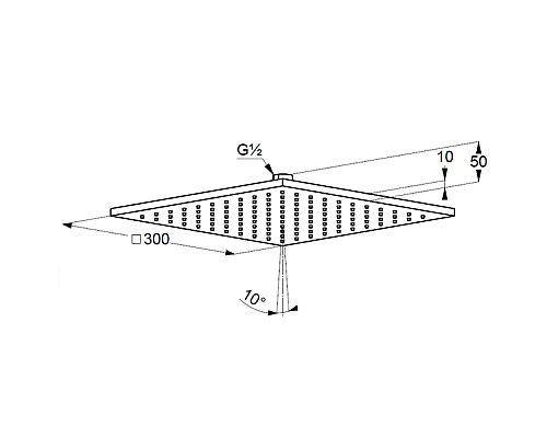 Верхний душ Kludi A-QA 6443005-00 Хром
