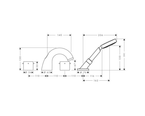 Смеситель Hansgrohe хром