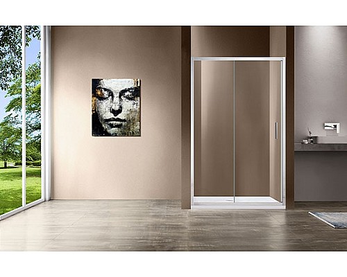 Душевая дверь Vincea Garda 110 VDS-1G110CL профиль Хром стекло прозрачное