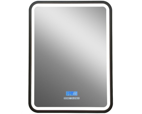 Зеркало Art&Max Genova AM-Gen-600-800-S-F-MFP с подсветкой с музыкальным блоком Черное