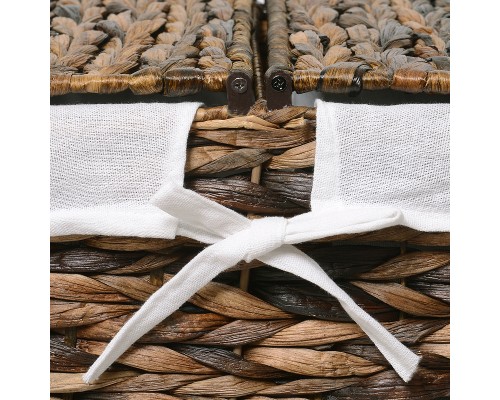 Корзина для белья WasserKRAFT Dill WB-611-L с крышкой Темно-коричневая