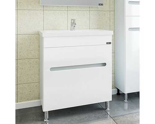 Тумба под раковину СанТа Лондон 70 2 ящика Белая