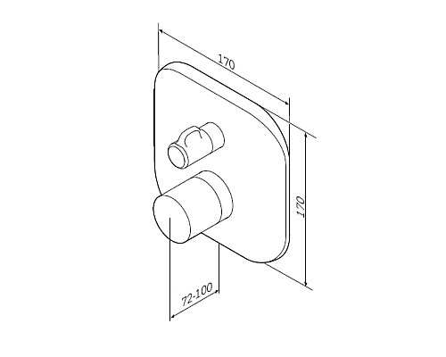 Встраиваемый смеситель AM.PM Sensation F3075600 170 мм