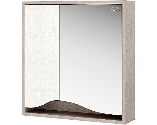 Зеркальный шкаф Onika Брендон 60.00 206084 Камень светлый Бетон крем