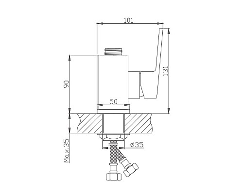 Смеситель для кухни Haiba HB73563 Хром без излива