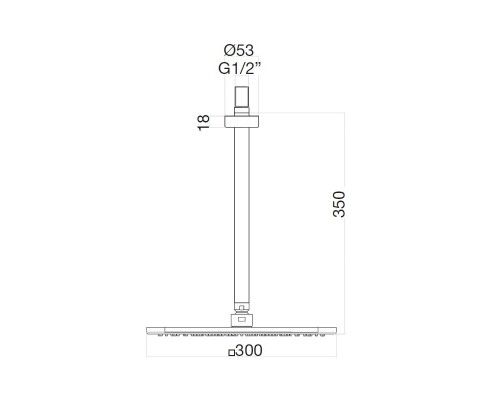 Верхний душ Webert AC0943015 хром