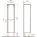 Шкаф пенал Vitra Sento 40 L 60854 подвесной Белый