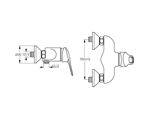 Смеситель для душа Ideal Standard San Remo B7528AA Хром