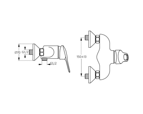 Смеситель для душа Ideal Standard San Remo B7528AA Хром